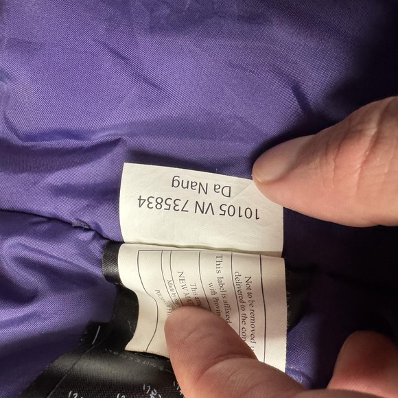 Burton DRYRIDE Jacket Womens 11 Purple Teal The White Collection Hooded Ski Snow - Picture 13 of 13